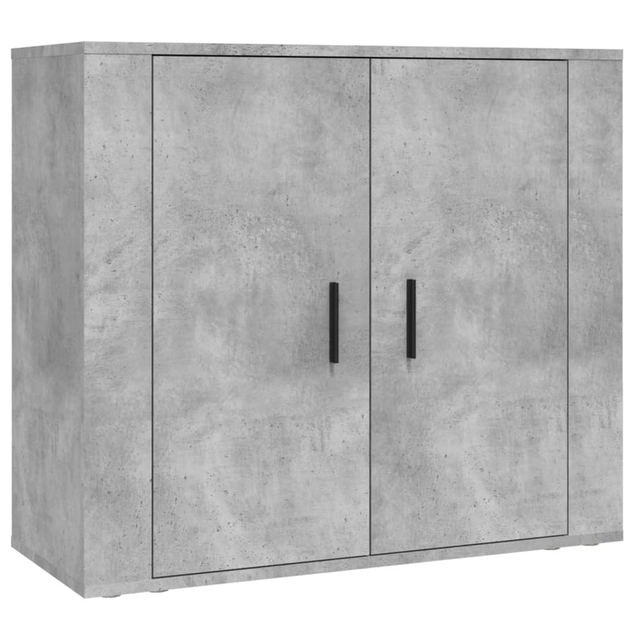 Hoge Kast Bewerkt Hout Betongrijs