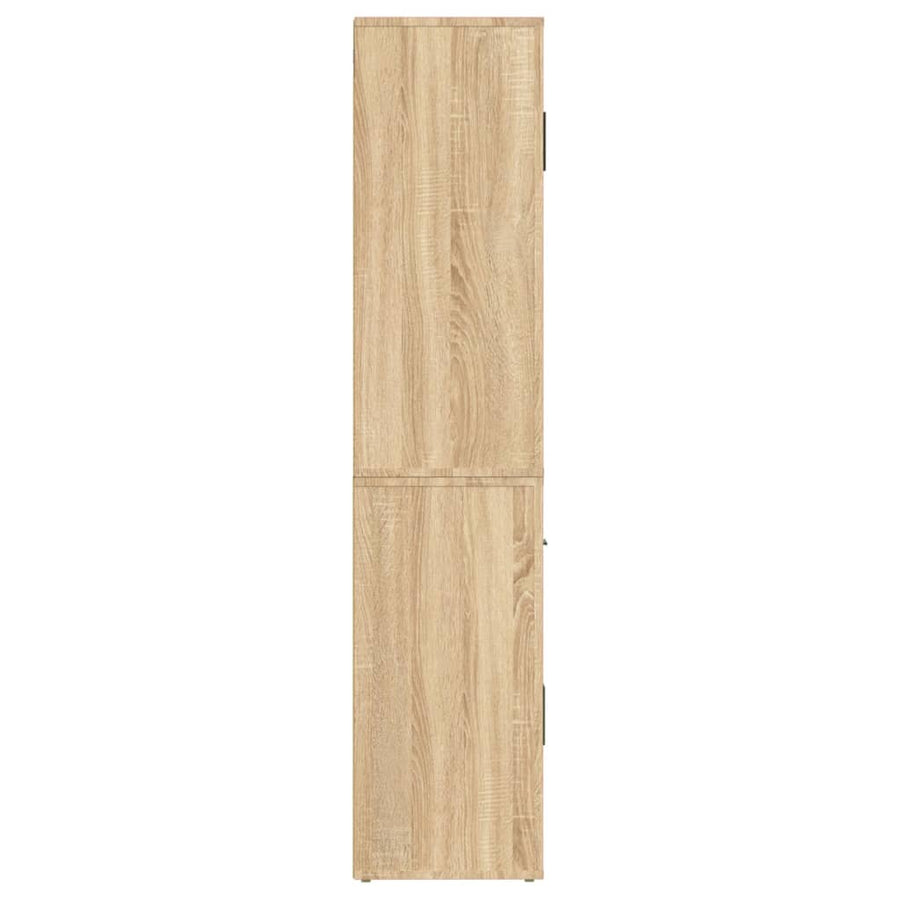 Hoge Kast Bewerkt Hout Sonoma Eikenkleurig