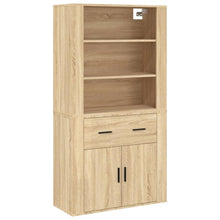 Hoge Kast Bewerkt Hout Sonoma Eikenkleurig