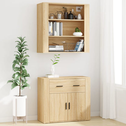 Hoge Kast Bewerkt Hout Sonoma Eikenkleurig