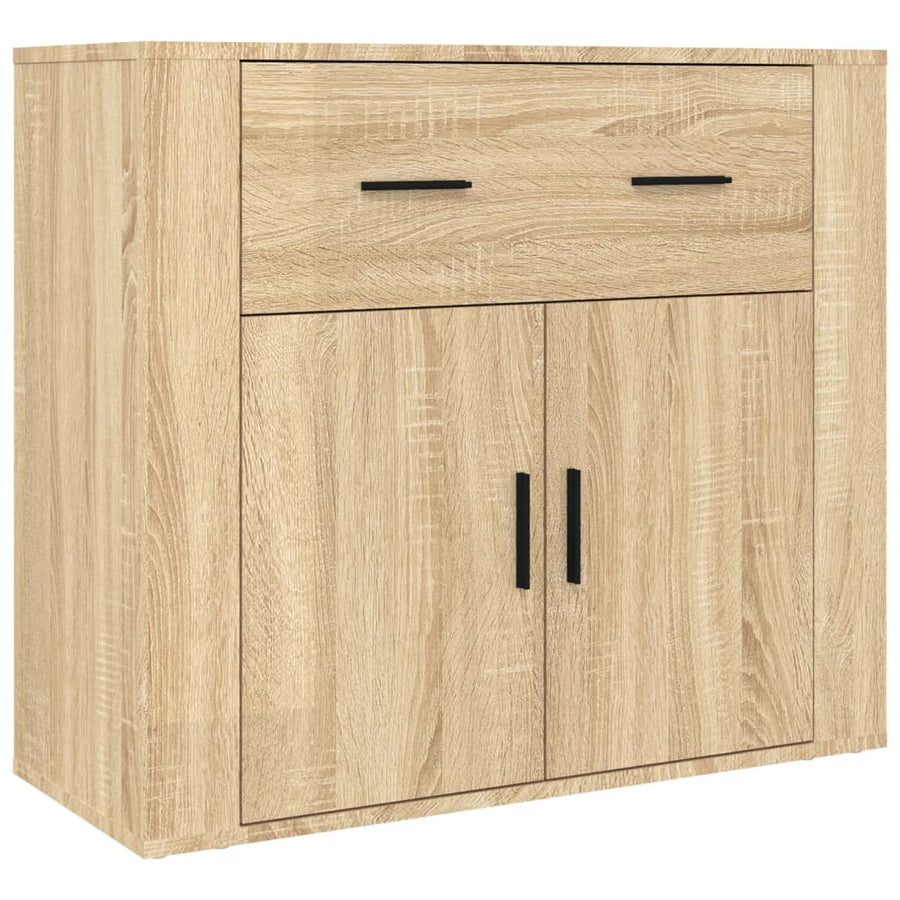 Hoge Kast Bewerkt Hout Sonoma Eikenkleurig
