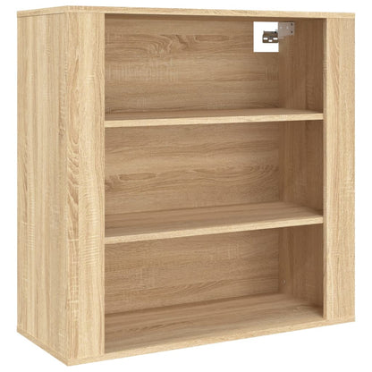 Hoge Kast Bewerkt Hout Sonoma Eikenkleurig