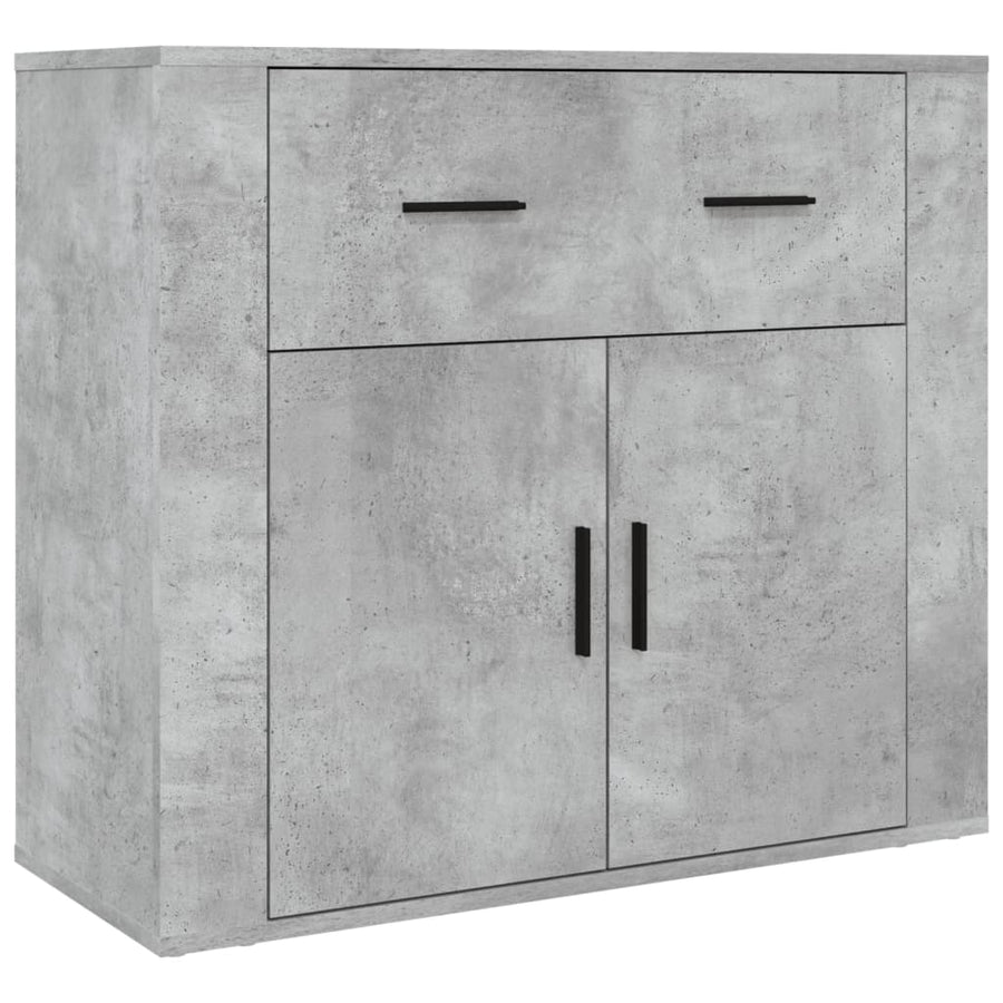 Hoge Kast Bewerkt Hout 1 Betongrijs