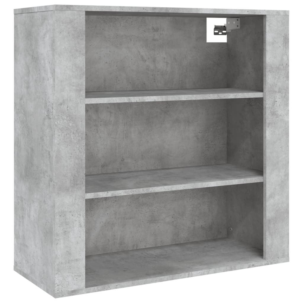 Hoge Kast Bewerkt Hout 1 Betongrijs