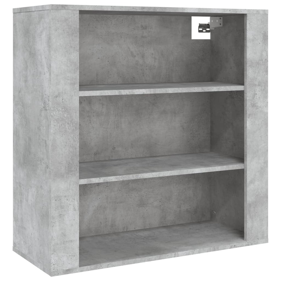 Hoge Kast Bewerkt Hout 1 Betongrijs