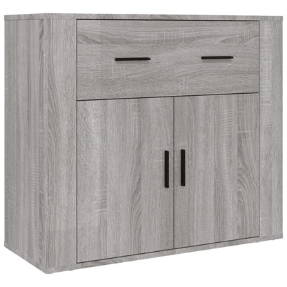 Hoge Kast Bewerkt Hout Grijs Sonoma Eikenkleurig