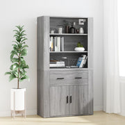 Tall cabinet engineered wood grey Sonoma oak coloured