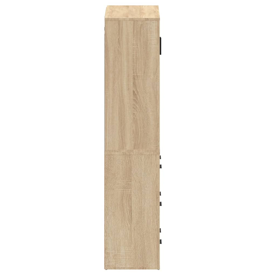 Hoge Kast Bewerkt Hout Sonoma Eikenkleurig
