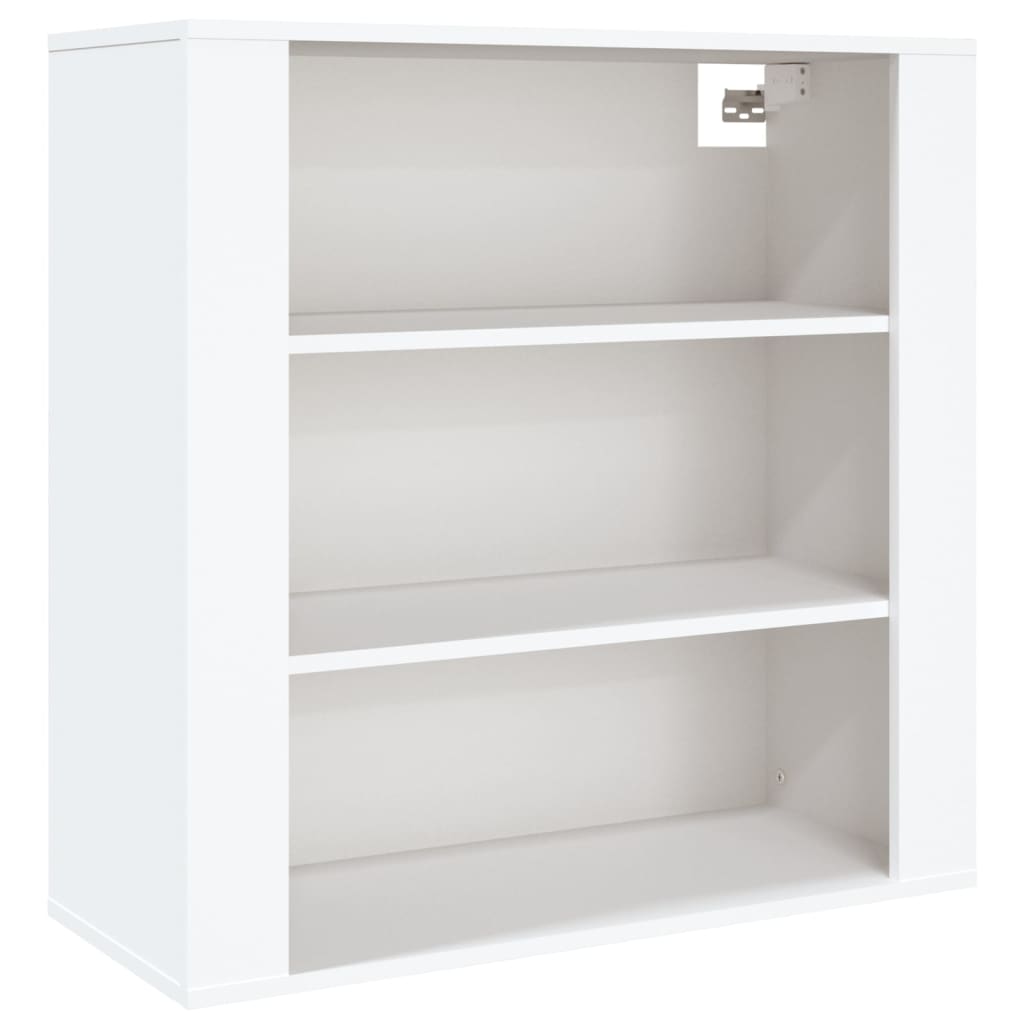 Hoge Kast Bewerkt Hout Wit