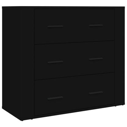 Hoge Kast Bewerkt Hout Zwart
