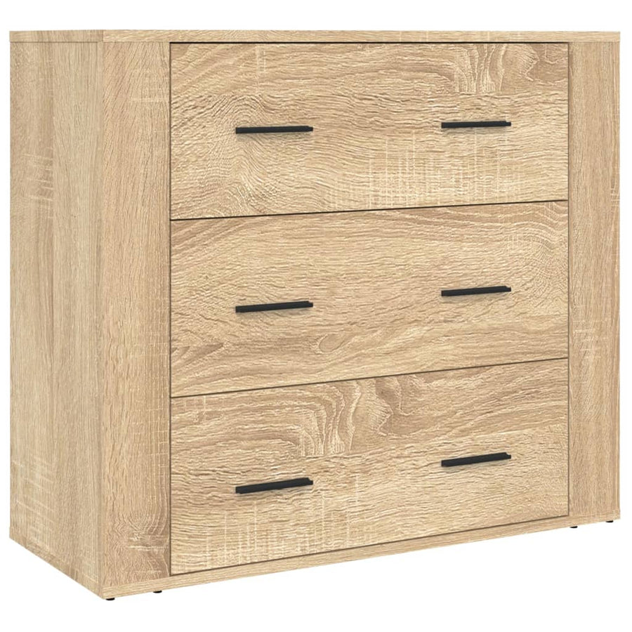 Hoge Kast Bewerkt Hout Sonoma Eikenkleurig