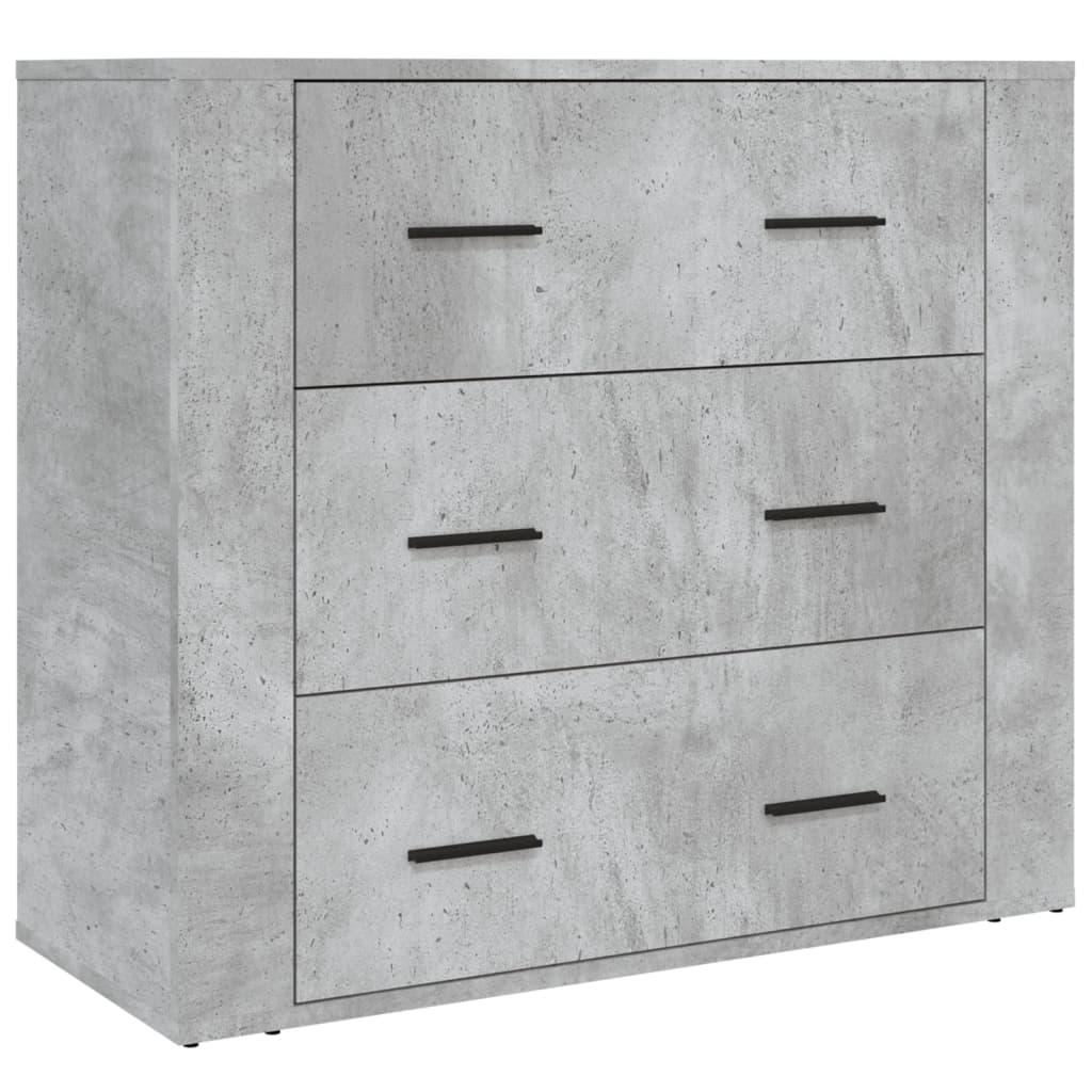 Hoge Kast Bewerkt Hout 1 Betongrijs