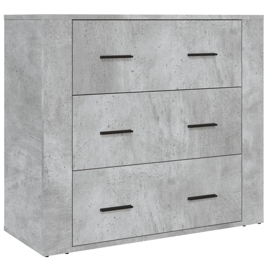 Hoge Kast Bewerkt Hout 1 Betongrijs