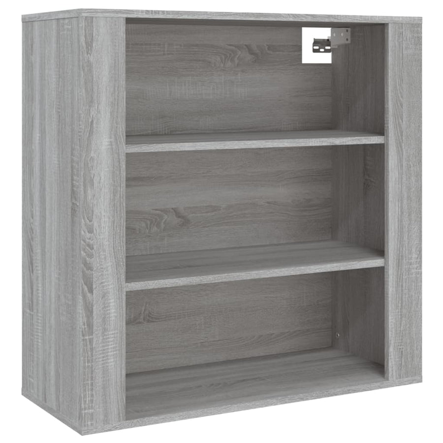Hoge Kast Bewerkt Hout Grijs Sonoma Eikenkleurig