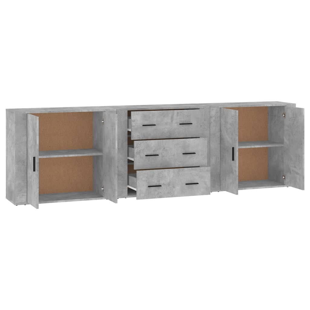 Dressoirs Bewerkt Hout Betongrijs