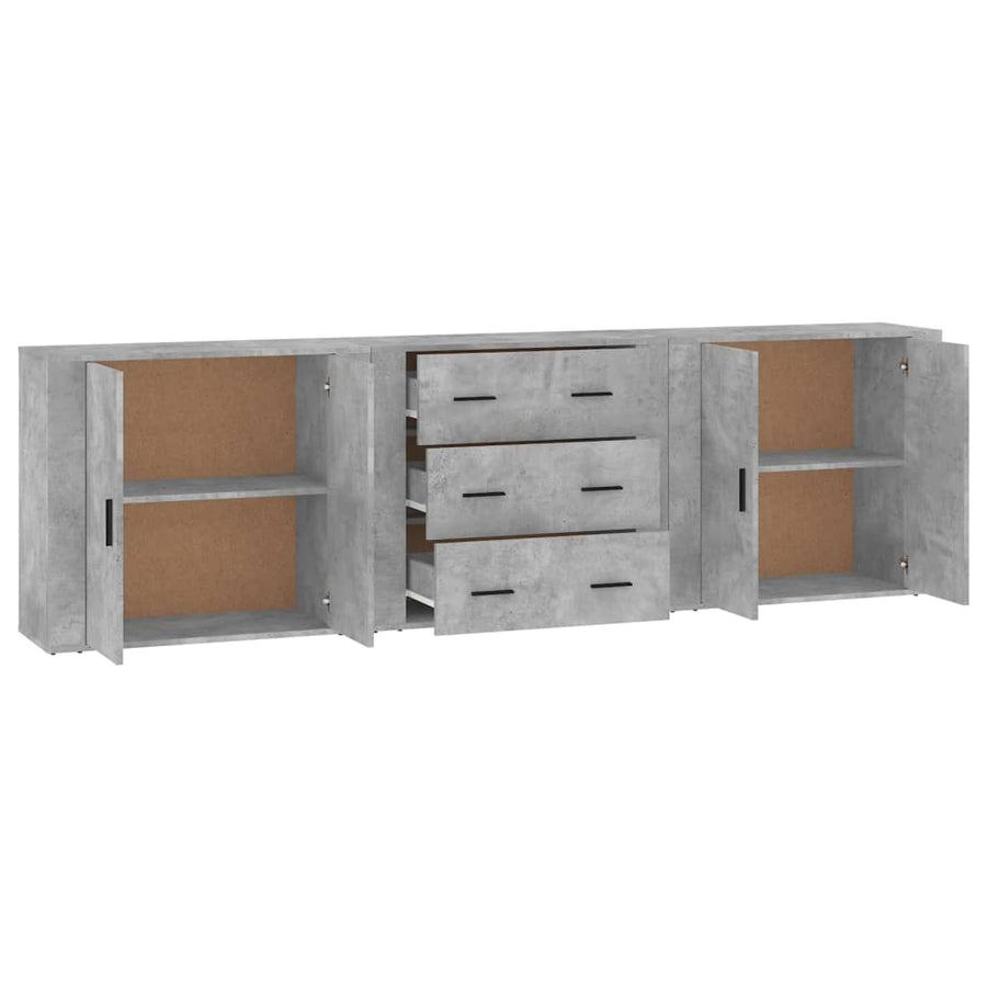 Dressoirs Bewerkt Hout Betongrijs