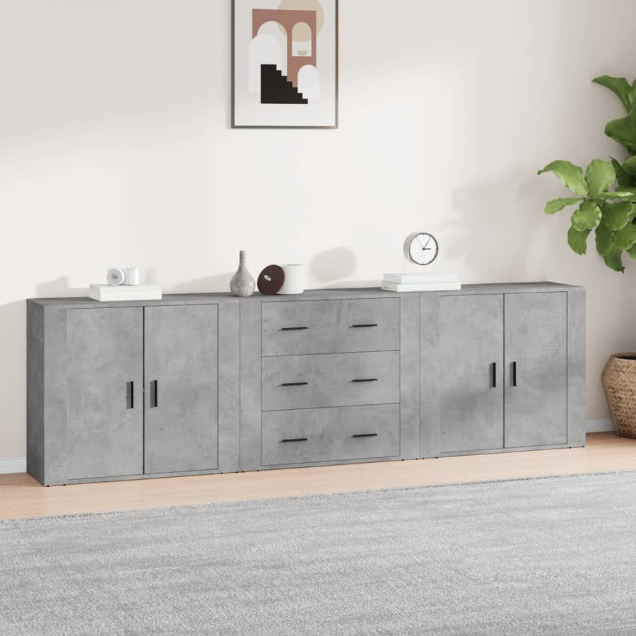 Dressoirs Bewerkt Hout Betongrijs