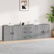 Dressoir bewerkt hout grijs sonoma eikenkleurig