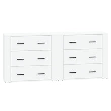 Dressoirs 2 St Bewerkt Hout Wit