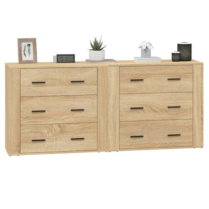 Dressoirs 2 St Bewerkt Hout Sonoma Eikenkleurig