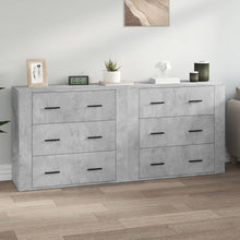 Dressoirs 2 St Bewerkt Hout Betongrijs