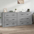 Dressoir bewerkt hout grijs sonoma eikenkleurig 2 stuks