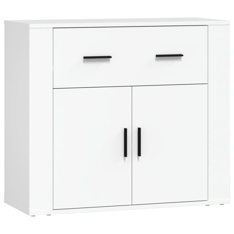 Dressoirs 3 St Bewerkt Hout Wit