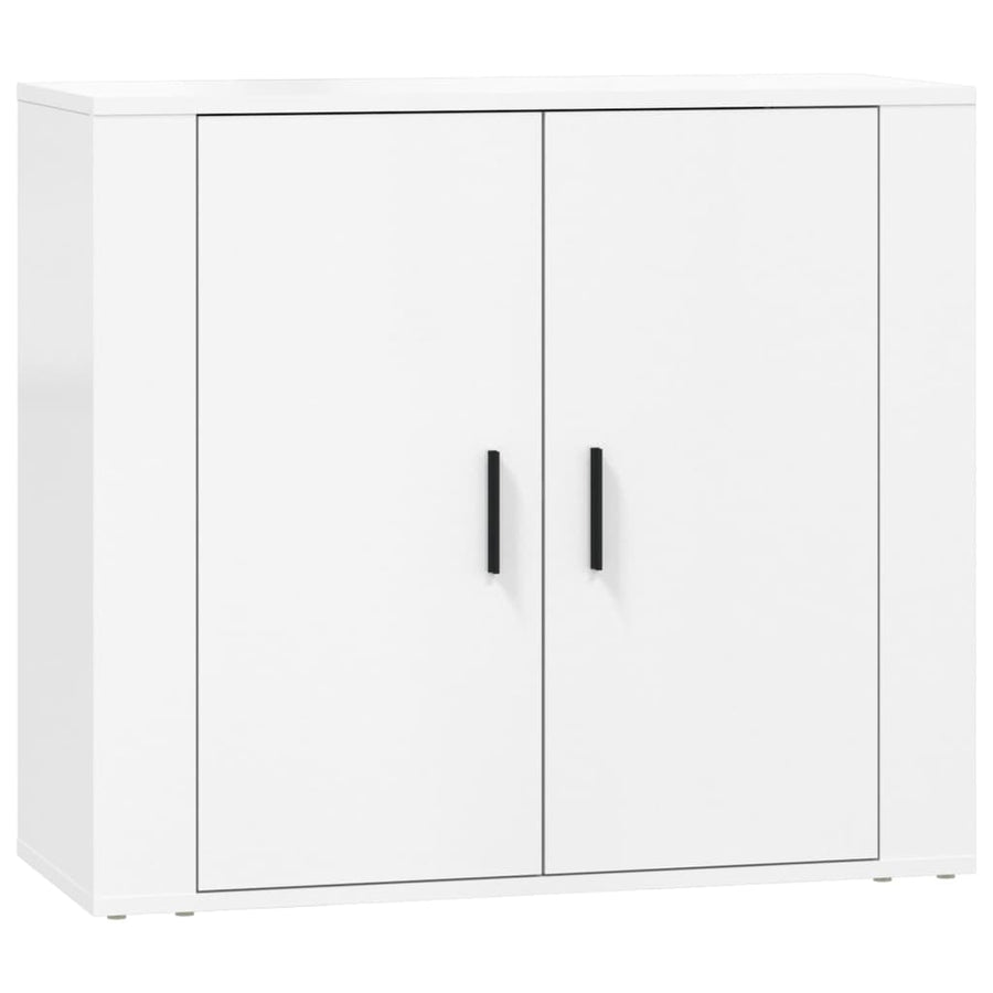 Dressoirs 3 St Bewerkt Hout Wit