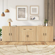 Dressoirs 3 st bewerkt hout sonoma eiken 80x33x70 cm