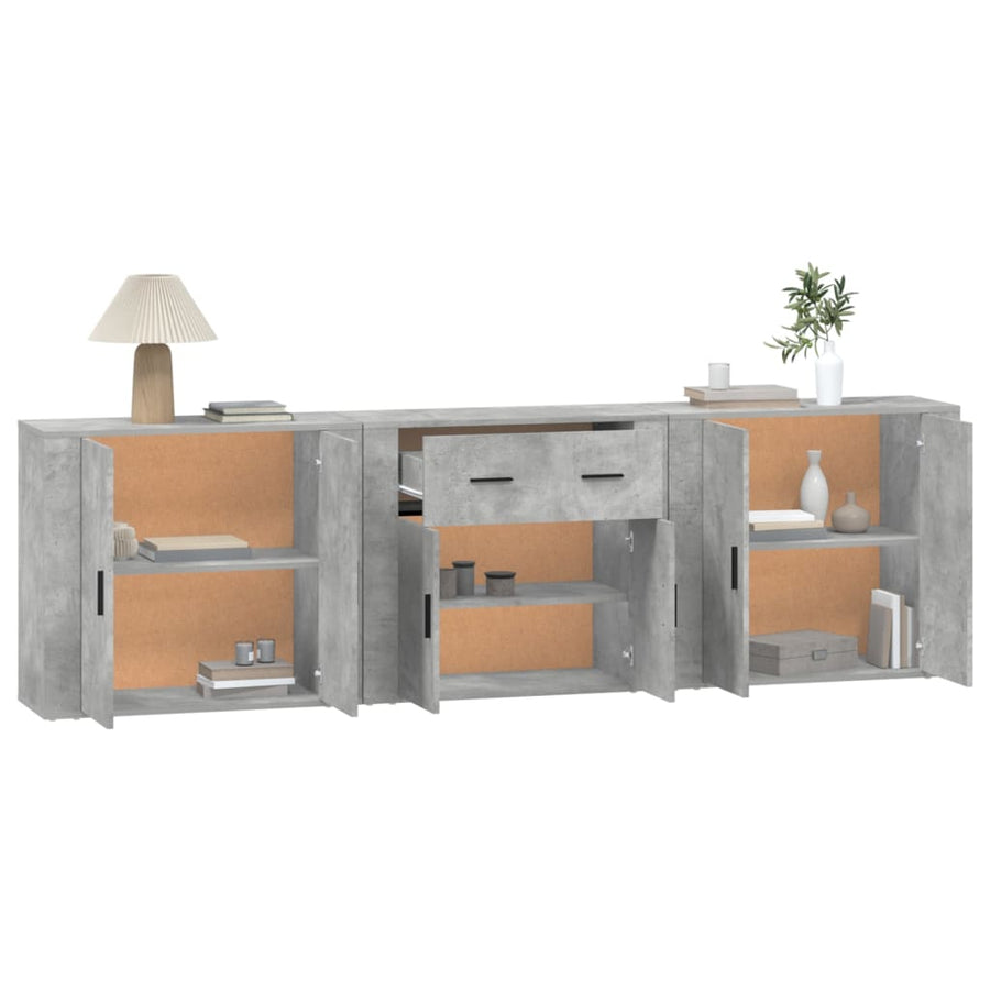 Dressoirs Bewerkt Hout Betongrijs