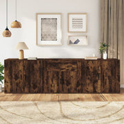 Dressoir bewerkt hout gerookt eiken