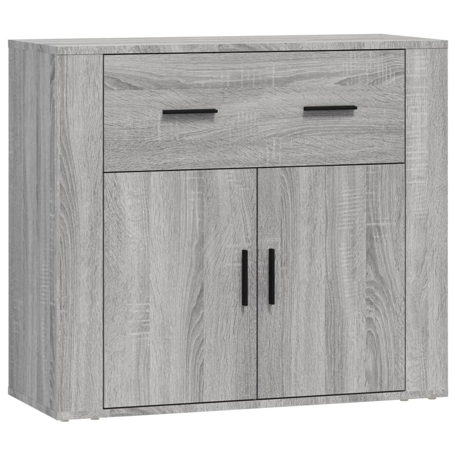 Dressoirs 3 st bewerkt hout grijs sonoma eikenkleurig