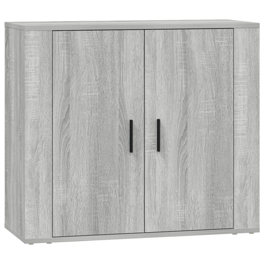Dressoirs 3 st bewerkt hout grijs sonoma eikenkleurig