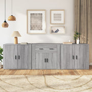 Dressoir bewerkt hout grijs sonoma eikenkleurig
