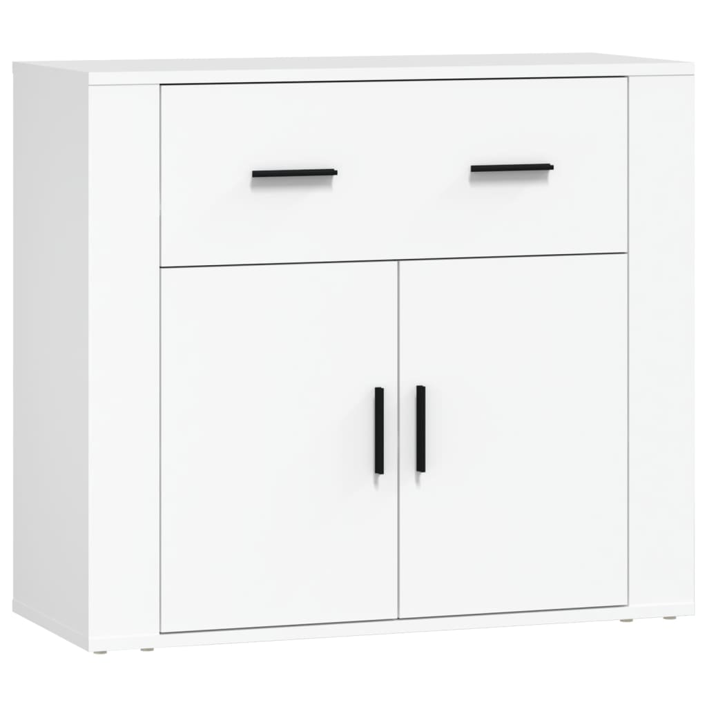 Dressoirs 3 St Bewerkt Hout Wit