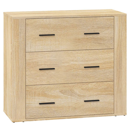 Dressoirs 3 St Bewerkt Hout Sonoma Eiken