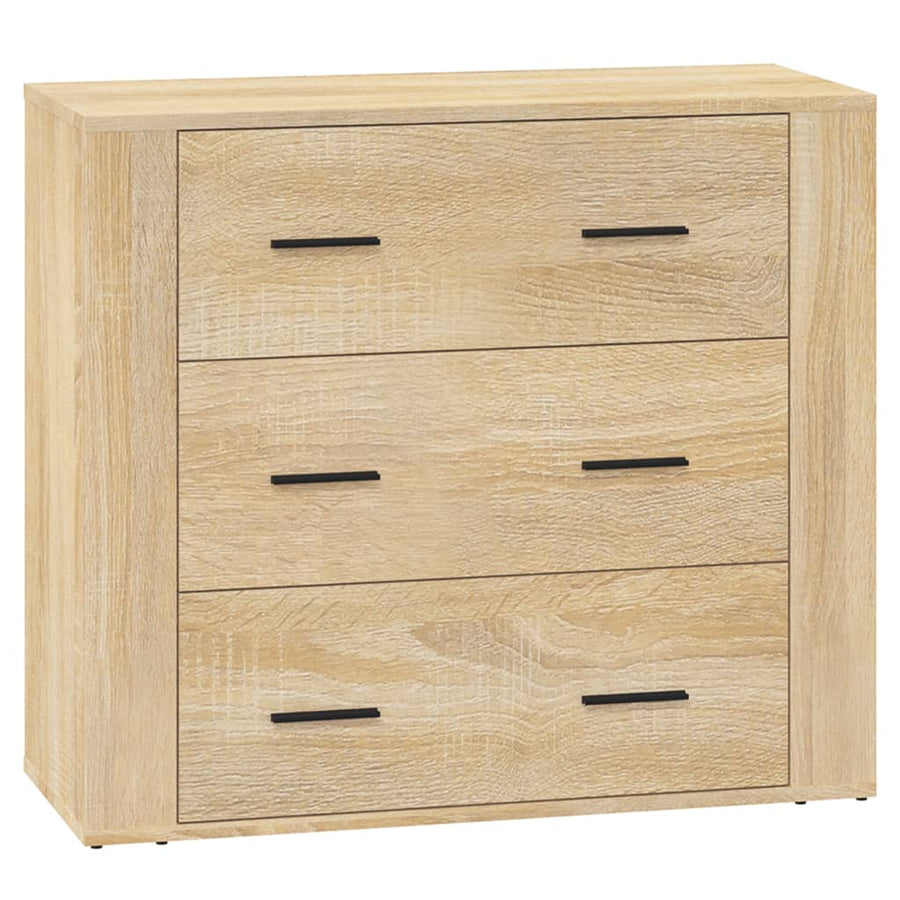 Dressoirs 3 St Bewerkt Hout Sonoma Eiken
