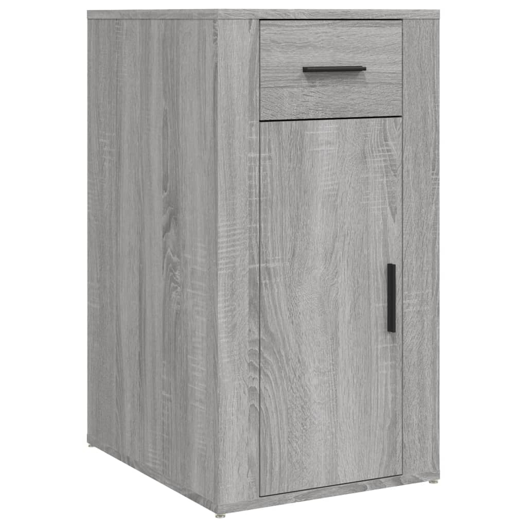 Bureau Met Kast Bewerkt Hout Grijs Sonoma Eikenkleurig
