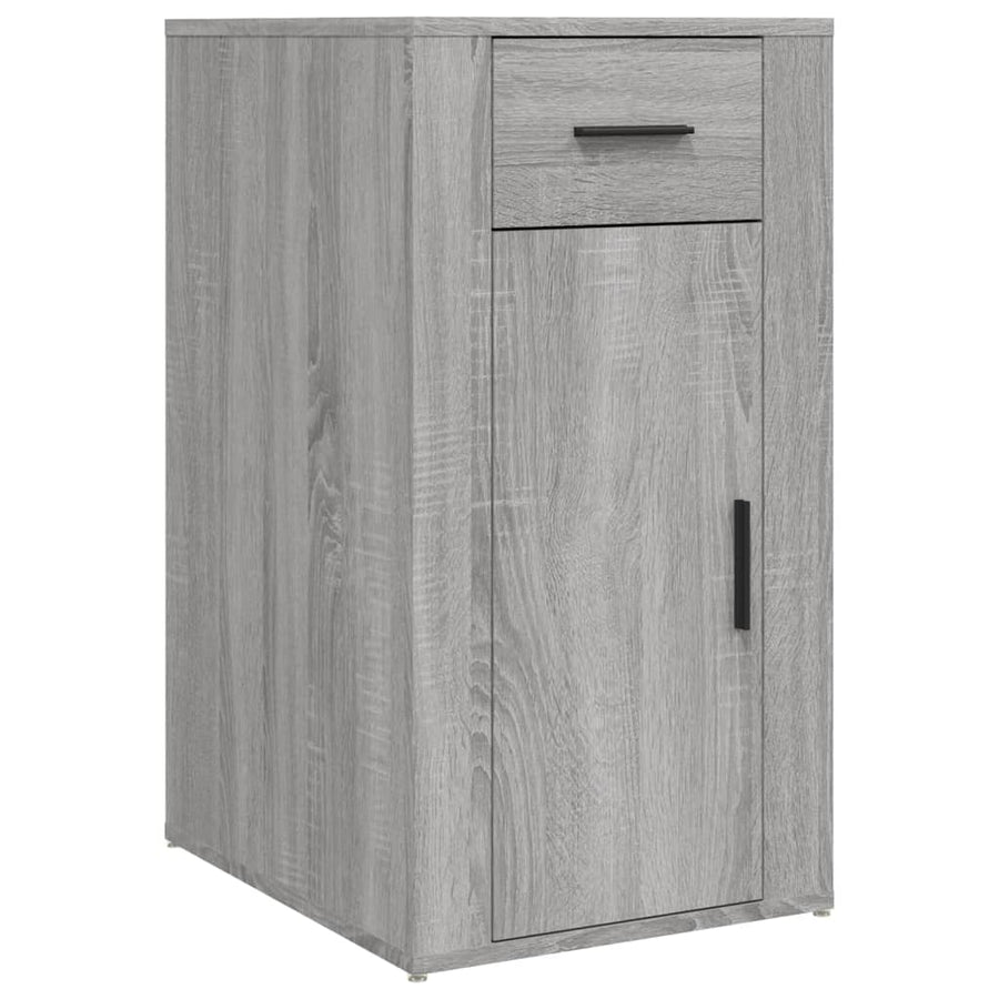 Bureau Met Kast Bewerkt Hout Grijs Sonoma Eikenkleurig