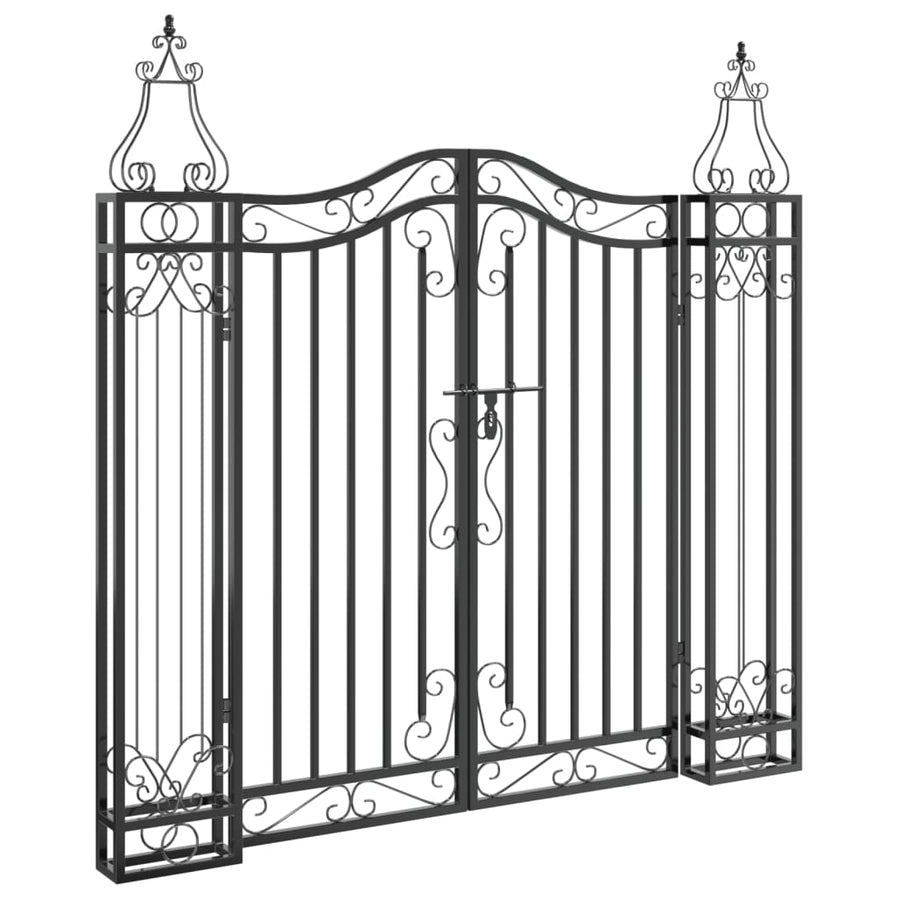 Poort Smeedijzer Zwart 121 x 8 x 120 cm