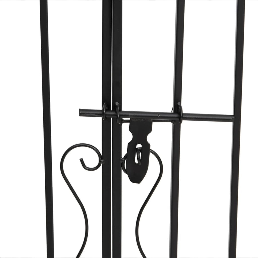 Poort Smeedijzer Zwart 121 x 8 x 120 cm