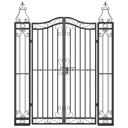 Poort 121x8x150 cm smeedijzer zwart 121 x 8 x 150 cm