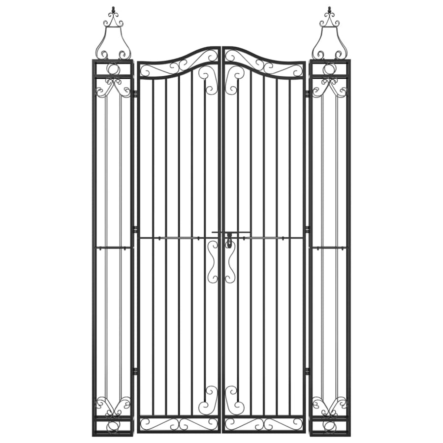 Poort Smeedijzer Zwart 121 x 8 x 200 cm