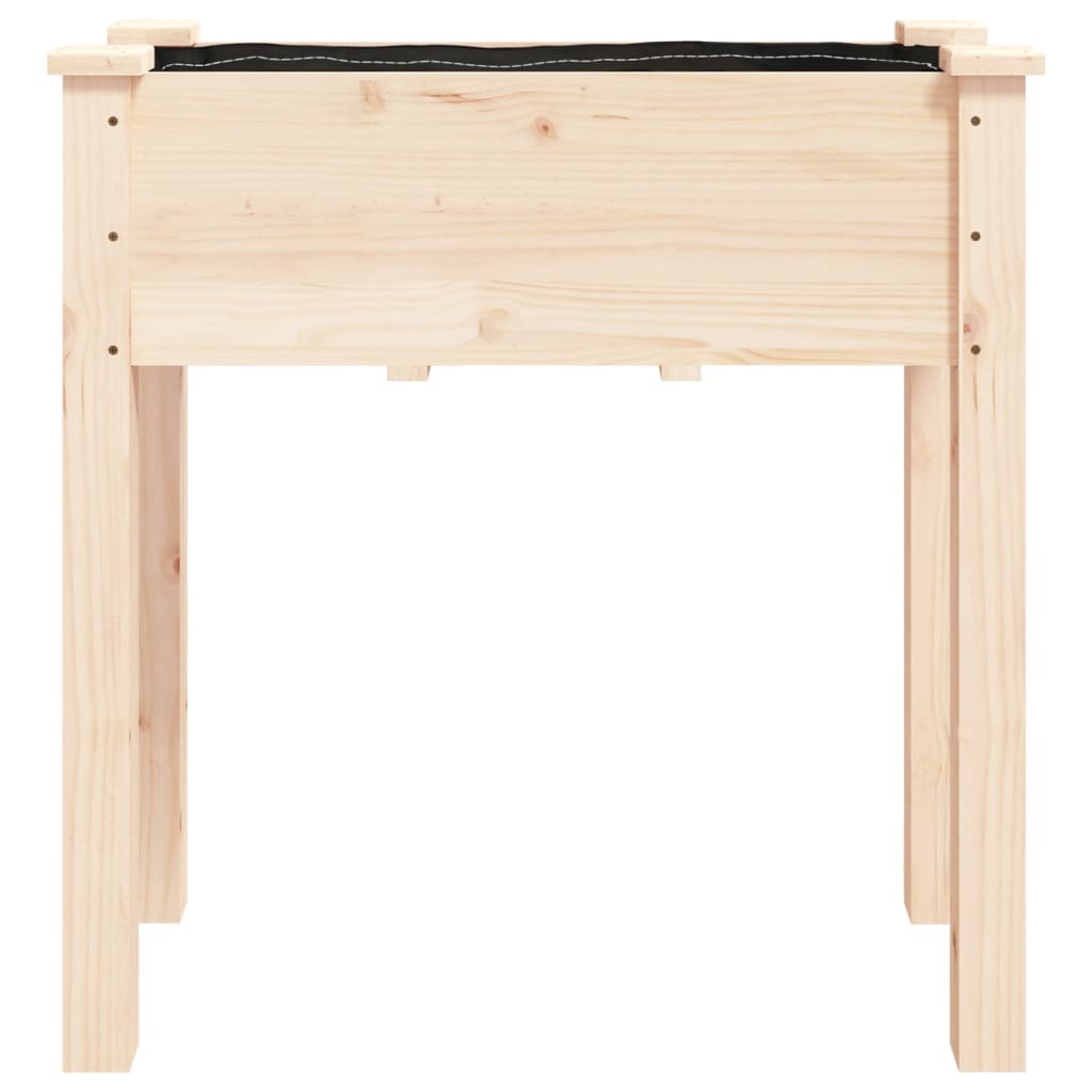 Plantenbak Met Voering 71X37X76 Cm Massief Vurenhout