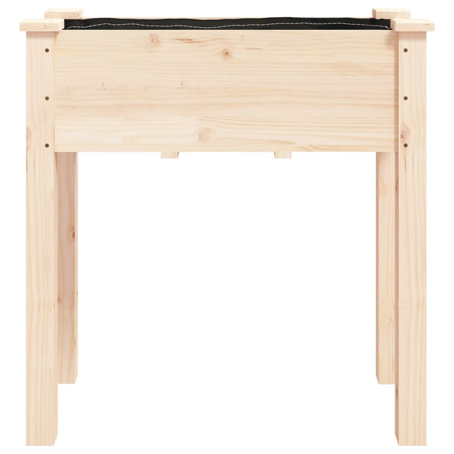 Plantenbak Met Voering 71X37X76 Cm Massief Vurenhout