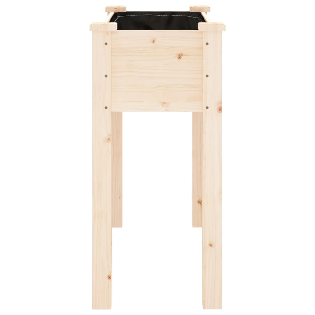 Plantenbak Met Voering 71X37X76 Cm Massief Vurenhout