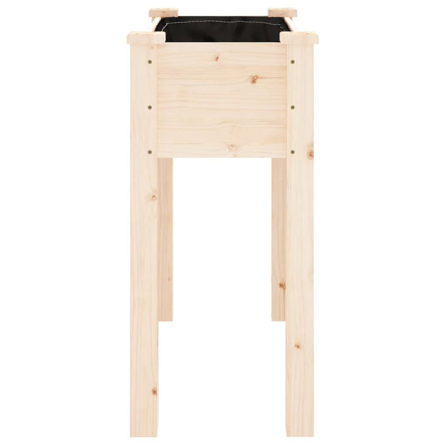 Plantenbak Met Voering 71X37X76 Cm Massief Vurenhout