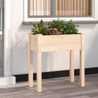Raised Garden Bed with Liner 71x37x76 cm Solid Pinewood
