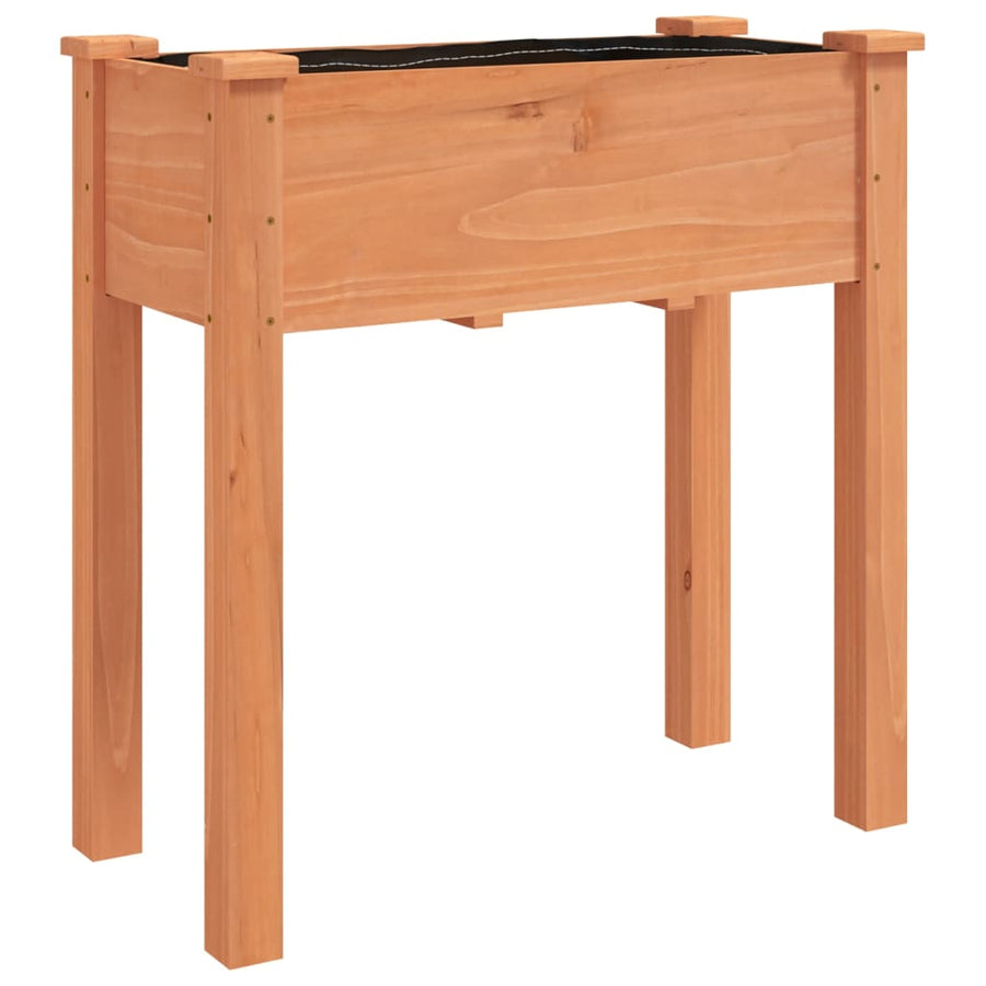 Plantenbak Met Voering 71X37X76 Cm Massief Vurenhout Bruin