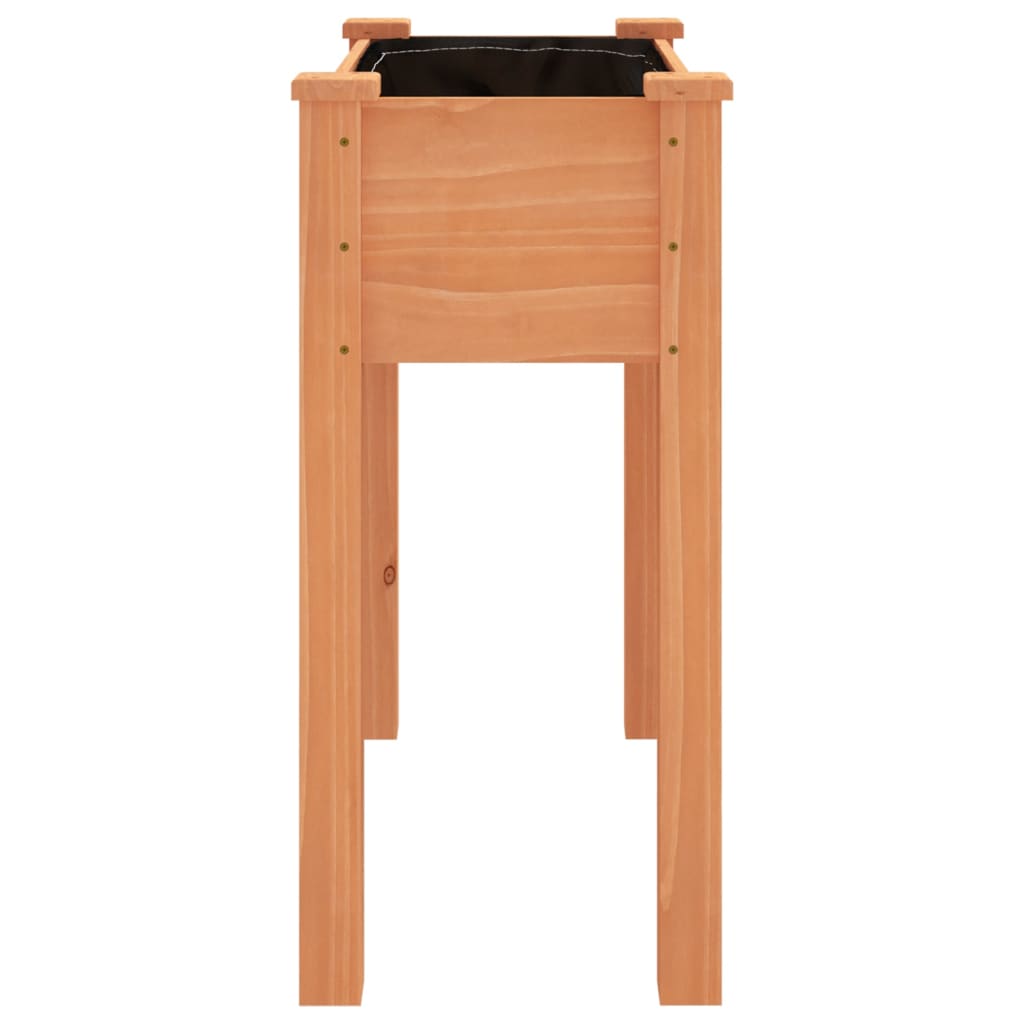 Plantenbak Met Voering 71X37X76 Cm Massief Vurenhout Bruin
